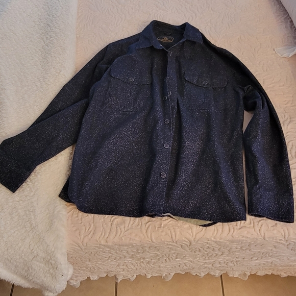 Long Sleeve Button Down Heavy Shirt Freedom Foundry XL Blue - Picture 1 of 6